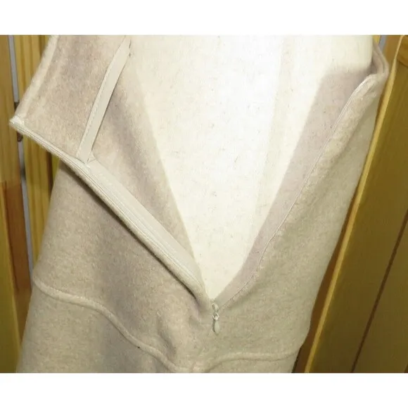 OGL Warm Cozy CashSoft Wool-like Flared Side Zip Maxi Skirt Oatmeal Size XS