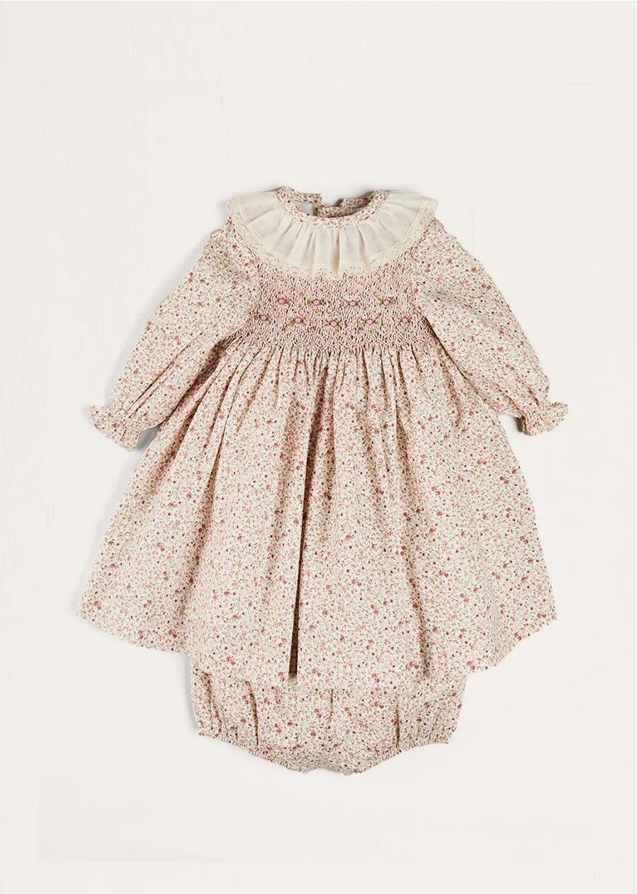 Ophelia Floral Dress with Bloomers in Pink (1mth-12mths)