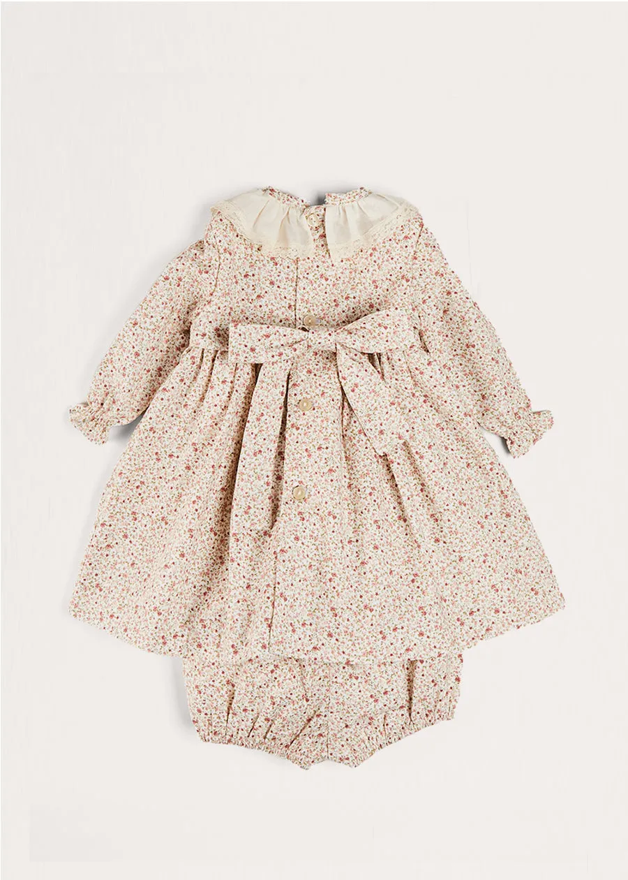 Ophelia Floral Dress with Bloomers in Pink (1mth-12mths)