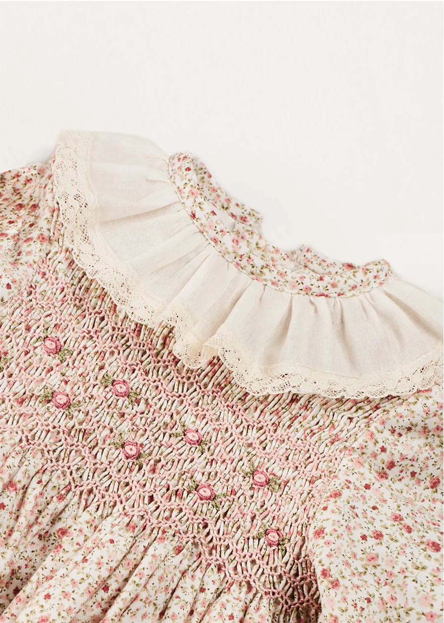 Ophelia Floral Dress with Bloomers in Pink (1mth-12mths)