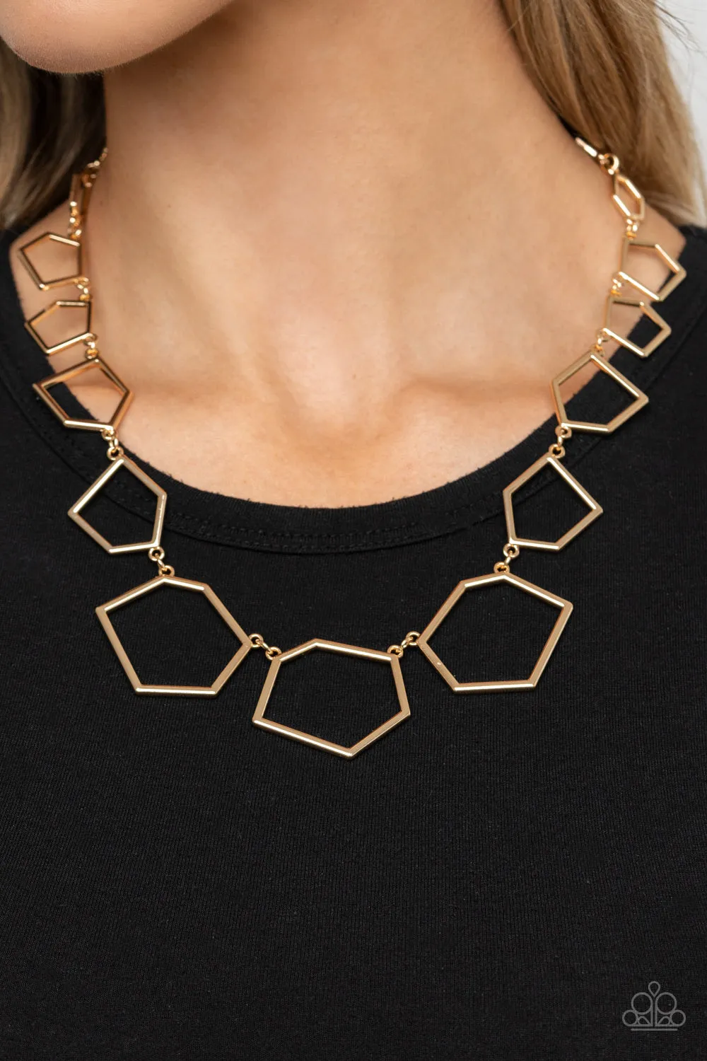 Paparazzi Full Frame Fashion - Gold Necklace