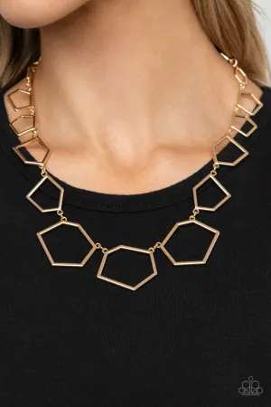 Paparazzi Full Frame Fashion - Gold Necklace