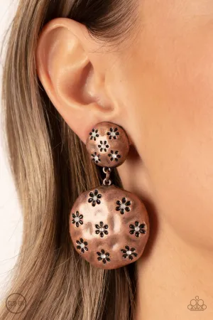 Paparazzi Industrial Fairytale - Copper Clip- On Earrings