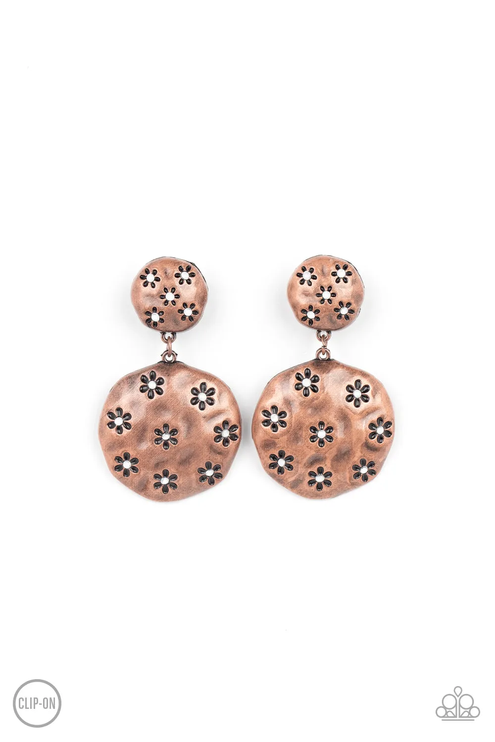 Paparazzi Industrial Fairytale - Copper Clip- On Earrings