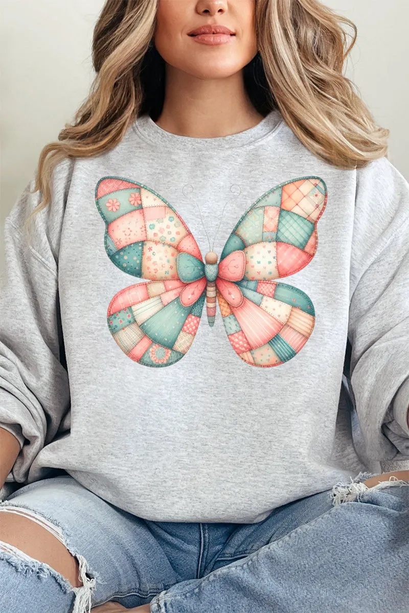 Patchwork Butterfly Unisex NuBlend Crew Sweatshirt