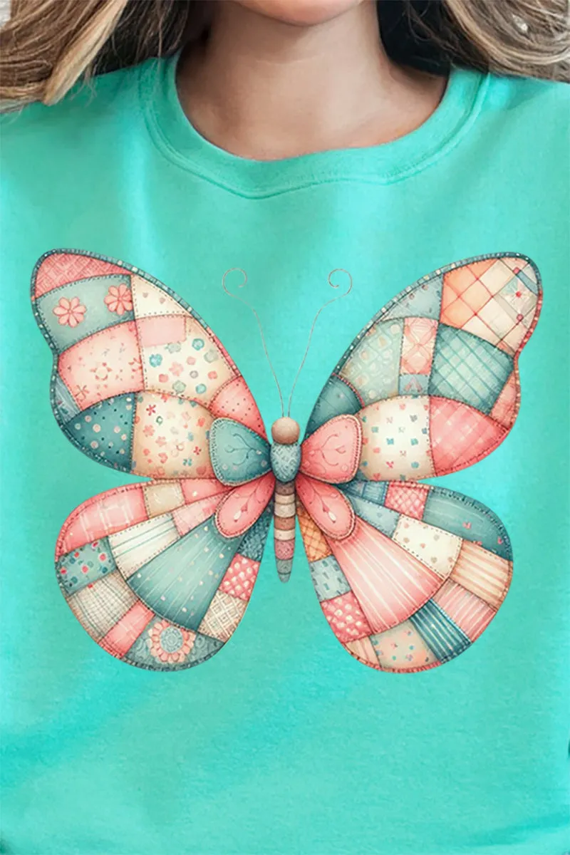 Patchwork Butterfly Unisex NuBlend Crew Sweatshirt