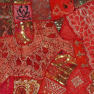 Patchwork Wall Hanging 'Red Villa'