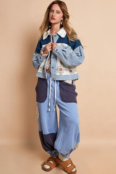 Perfectly Patched Up Button Up Jacket