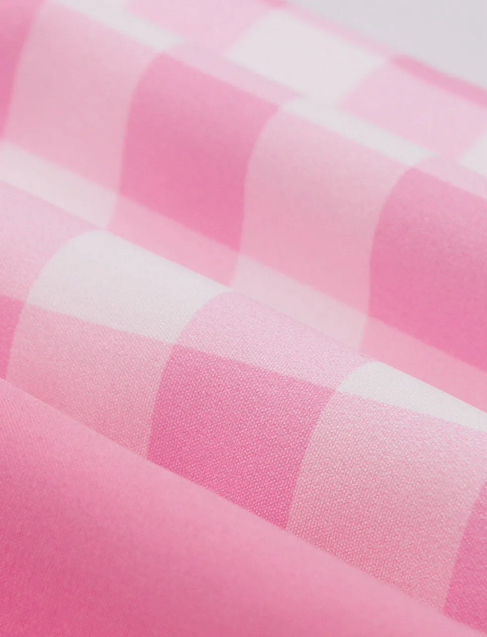 Pink And White Plaid Halter Off Shoulder Barbie Retro Dress