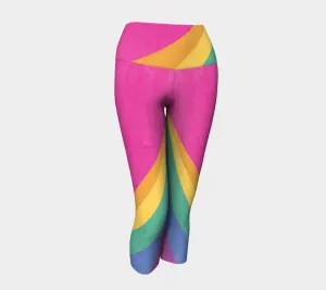 Pink Color Block Capri