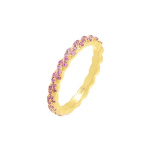 Pink Sapphire Twisted Ring