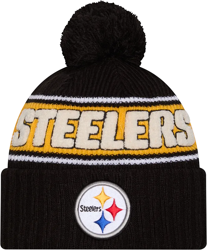 Pittsburgh Steelers Sport Knit Fleece Lined Pom Toque