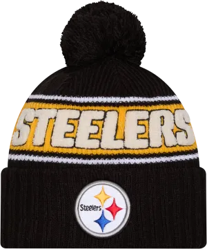 Pittsburgh Steelers Sport Knit Fleece Lined Pom Toque
