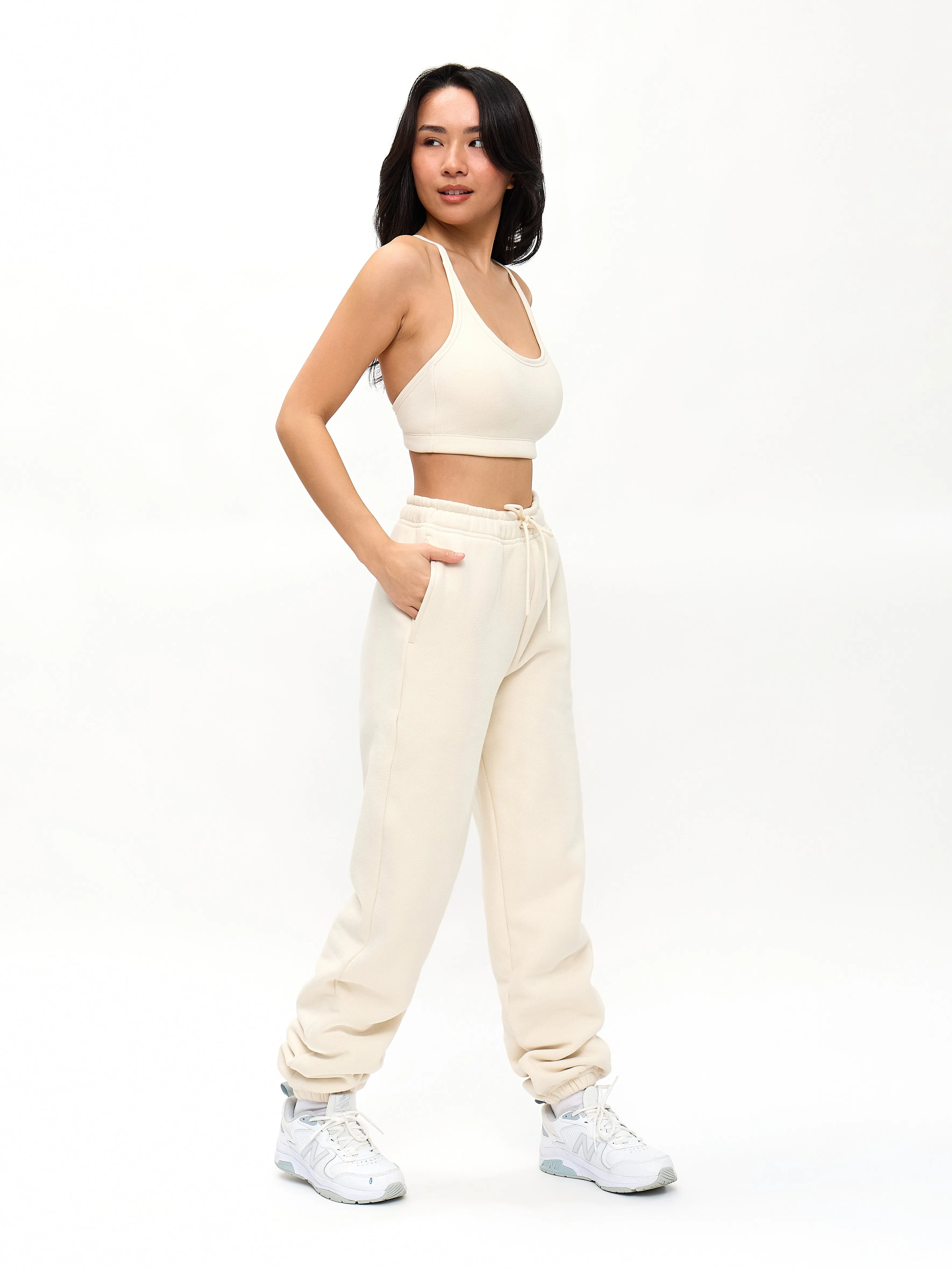 Plush Fleece Jogger - Oat Milk