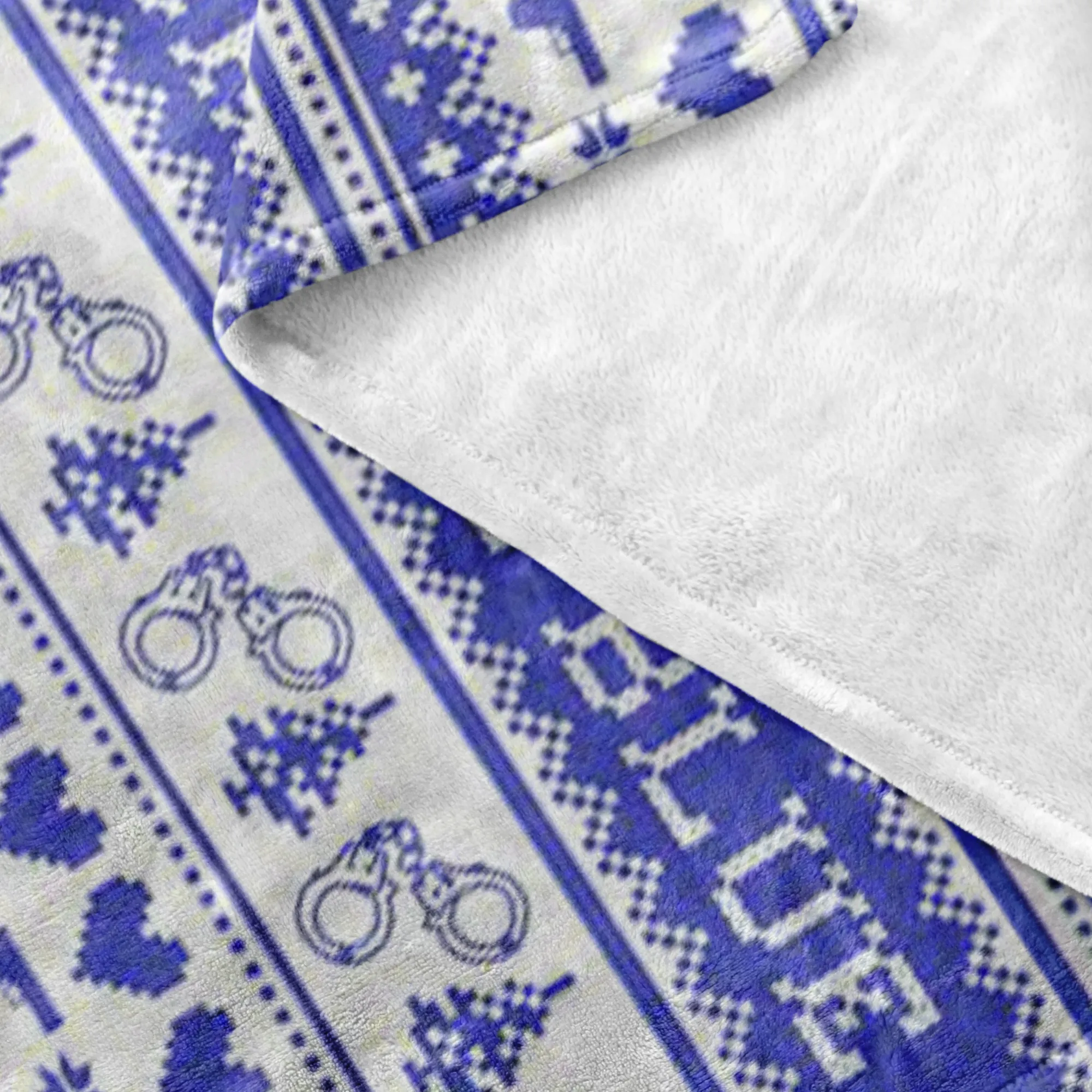 Police Navidad LEO Fleece Blanket
