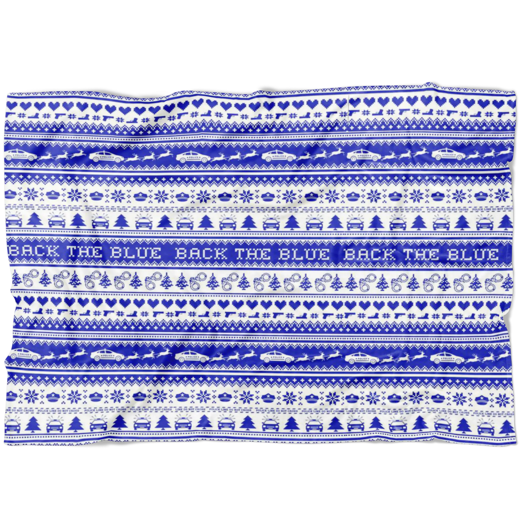Police Navidad LEO Fleece Blanket
