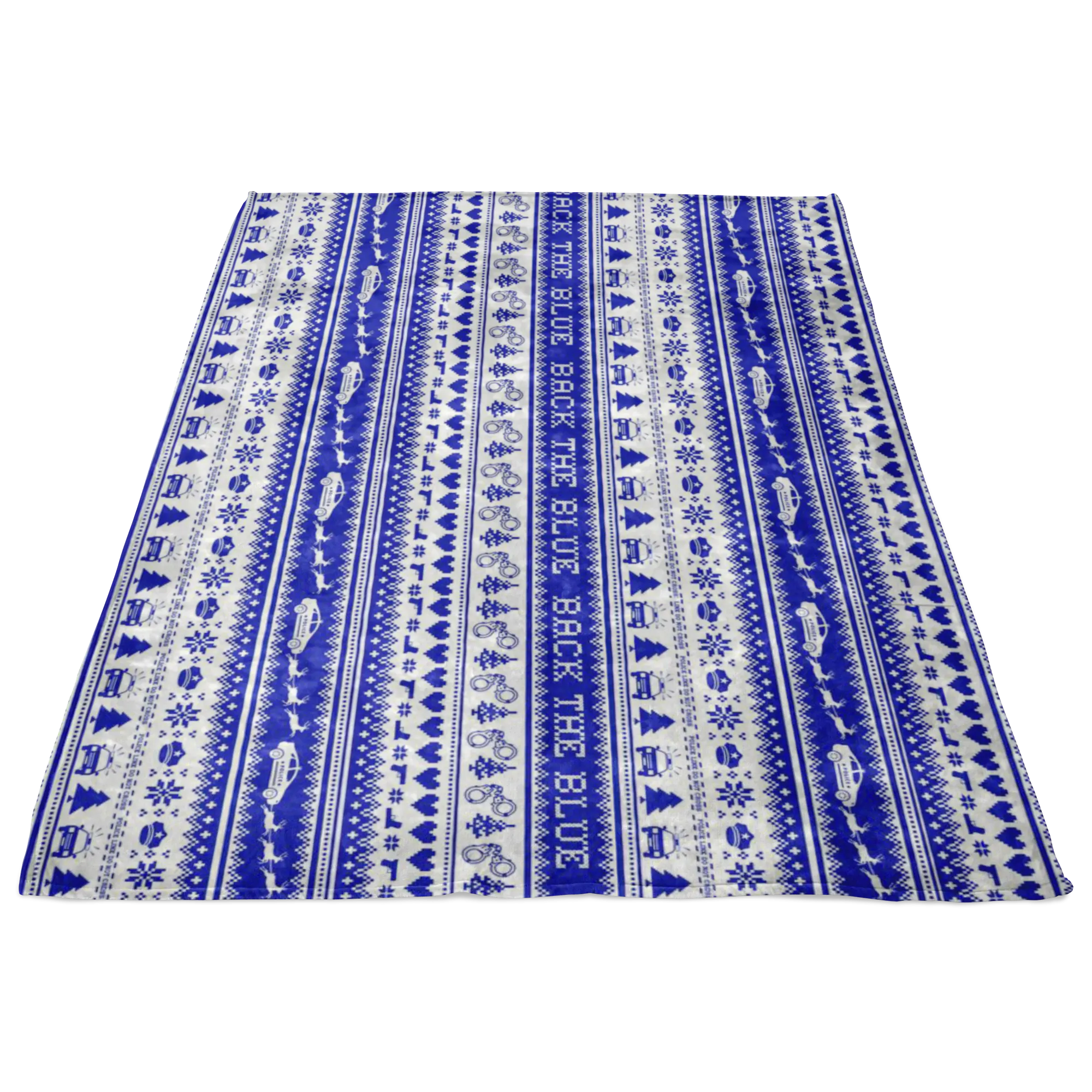 Police Navidad LEO Fleece Blanket