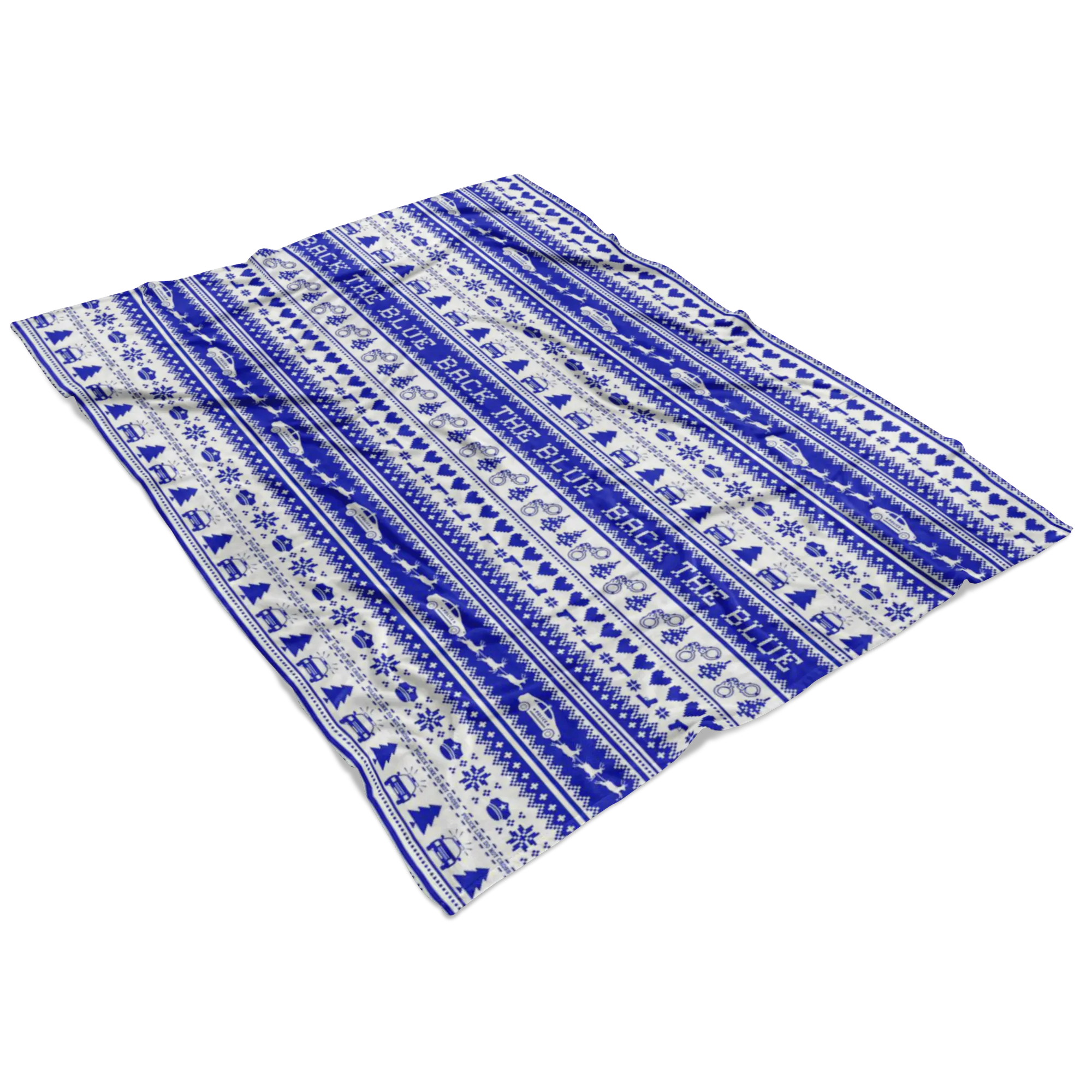 Police Navidad LEO Fleece Blanket