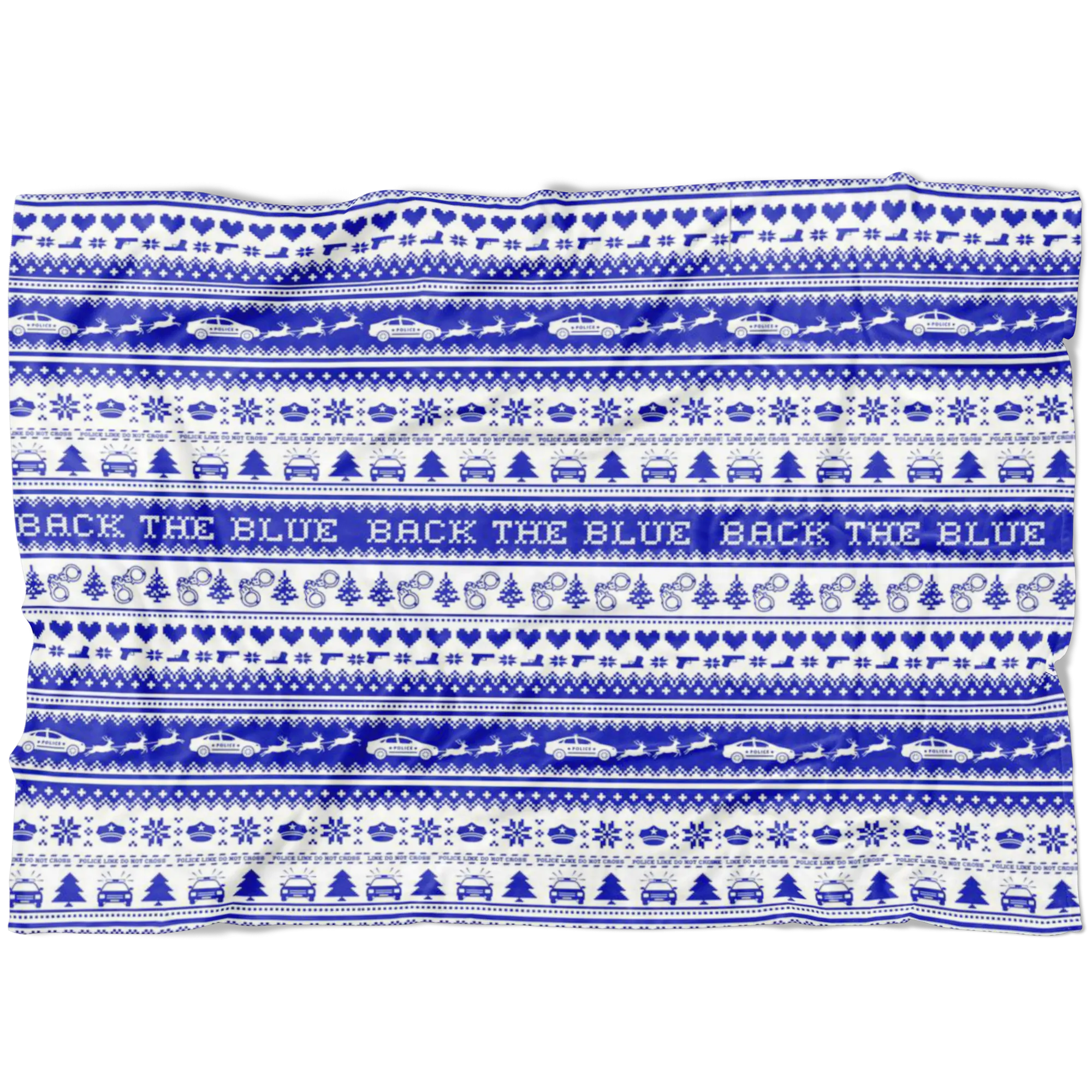 Police Navidad LEO Fleece Blanket