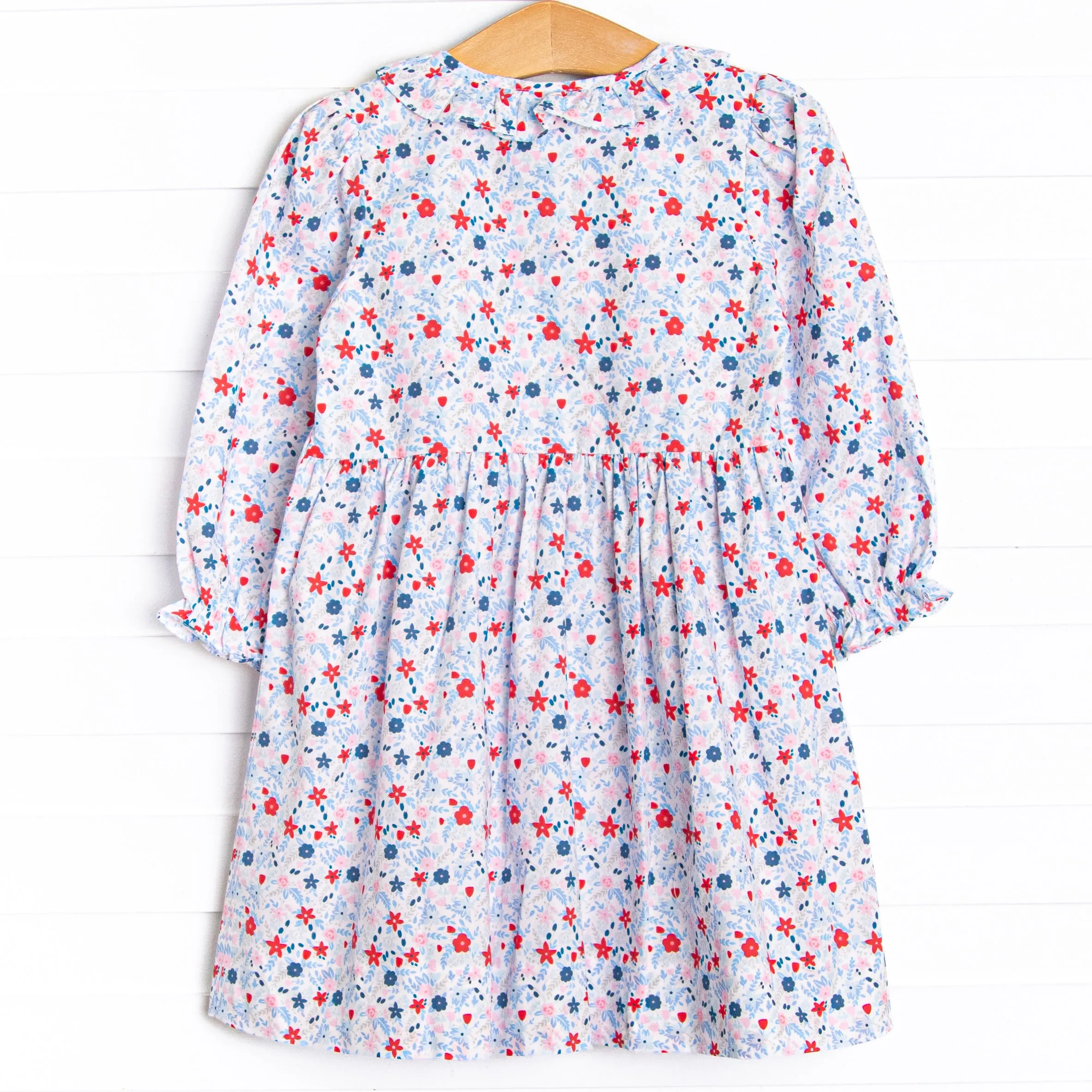Posh Poppy Smocked Dress, Blue