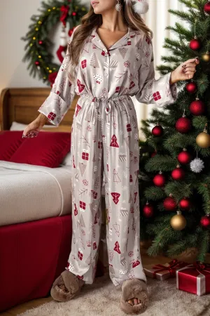 Printed Long Sleeve Lounge Set