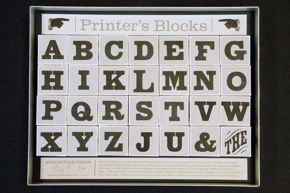 Printer's Blocks by Jessica Spring