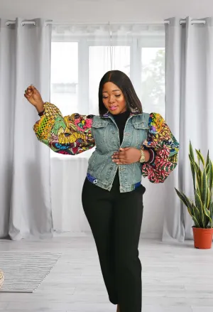 Puffy Sleeves Jeans Jacket