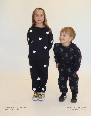 "All Over Heart" Kids Classic Crew