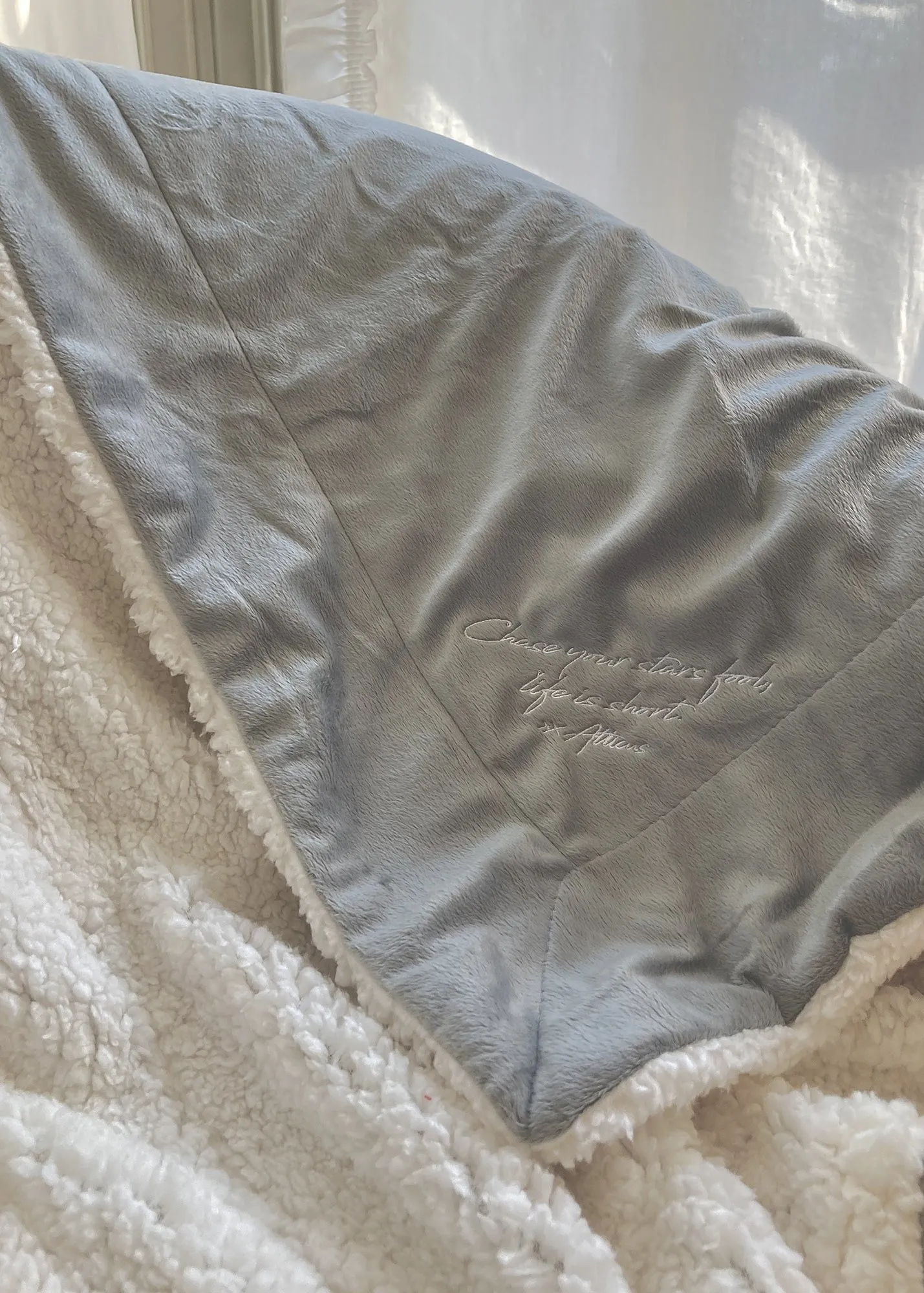 "Chase Your Stars" Sherpa Fleece Blanket