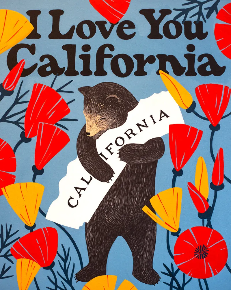 "I Love You California" Bold Print