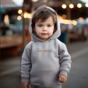 "Little Wisconsinite" Toddler Fleece Hooded Sweatshirt