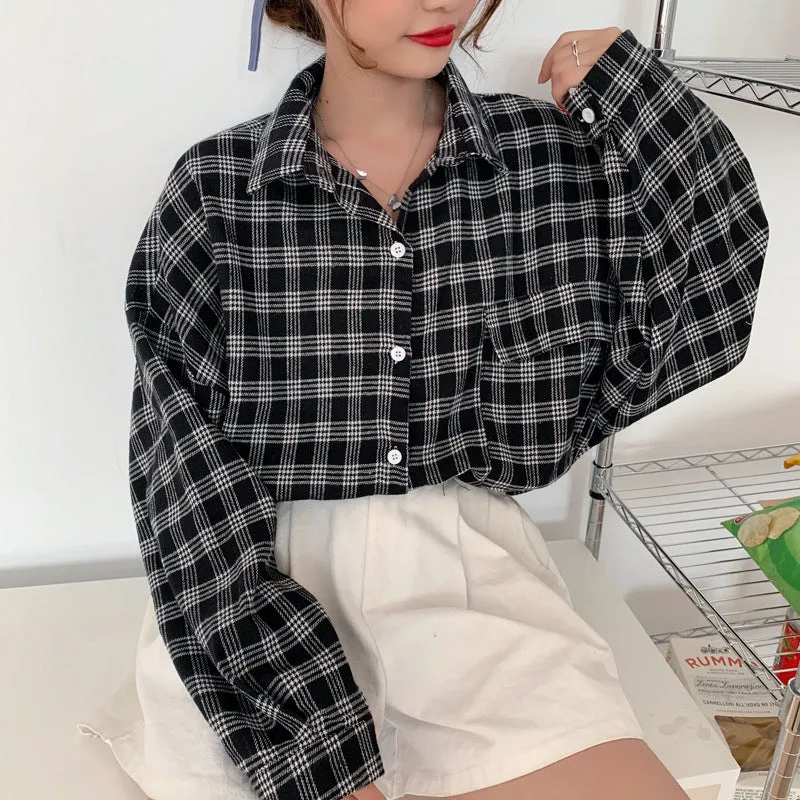 "LOOSE RETRO PLAID" SHIRT N012707
