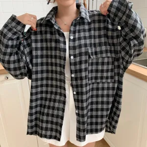 "LOOSE RETRO PLAID" SHIRT N012707
