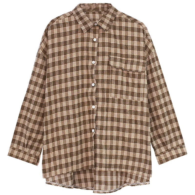 "LOOSE RETRO PLAID" SHIRT N012707