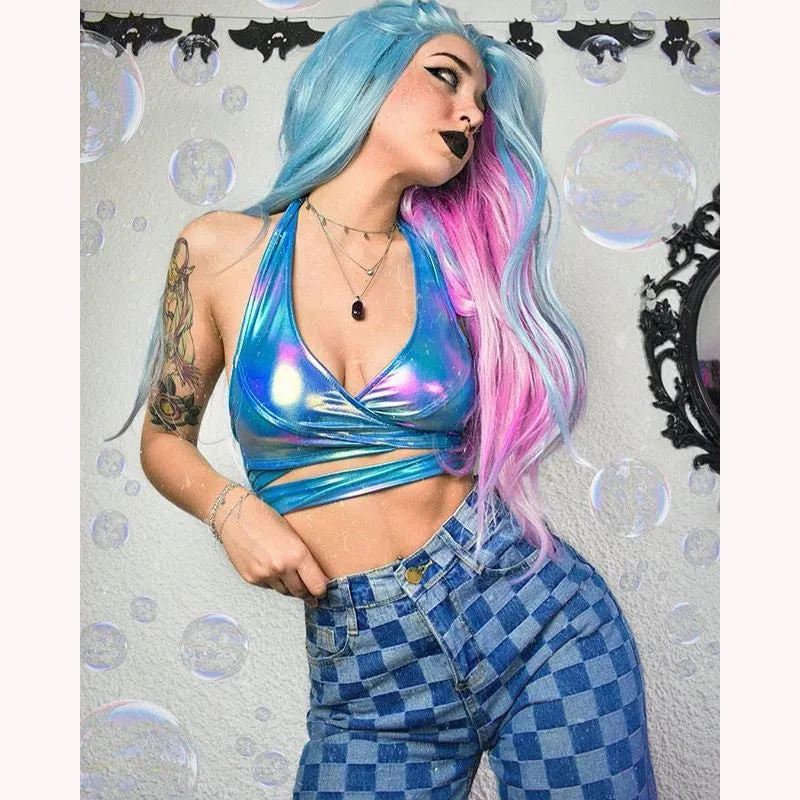 "RETRO PLAID" BLUE JEANS K060610