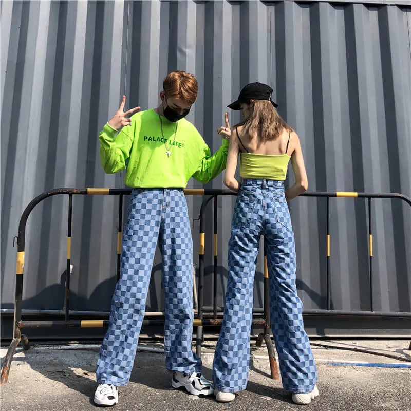 "RETRO PLAID" BLUE JEANS K060610