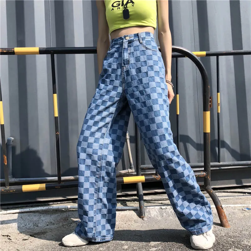 "RETRO PLAID" BLUE JEANS K060610