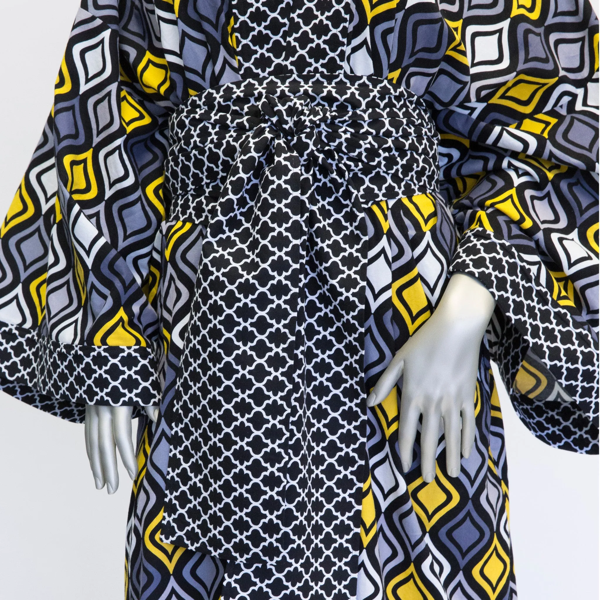 "Yellow Geo" Kimono