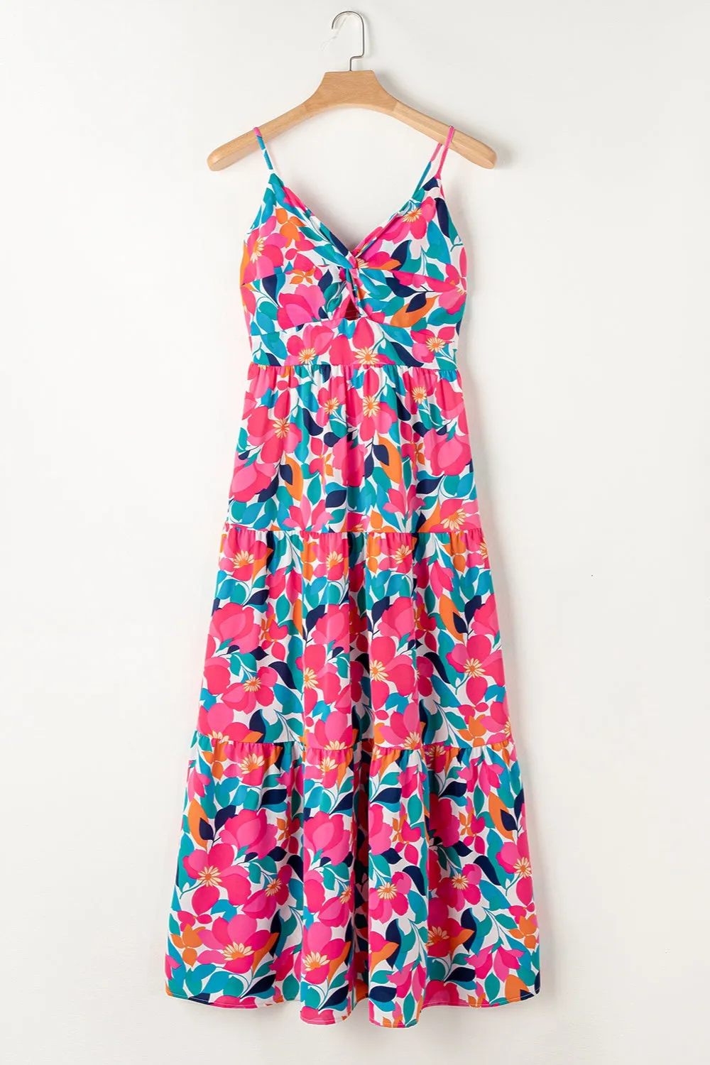 Raven Printed V-Neck Maxi Cami Dress