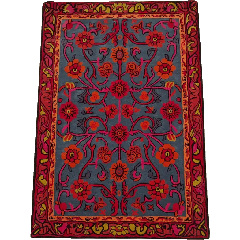 Red Bloom Harmony Rug Hand Tufted Rug