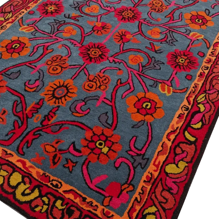Red Bloom Harmony Rug Hand Tufted Rug