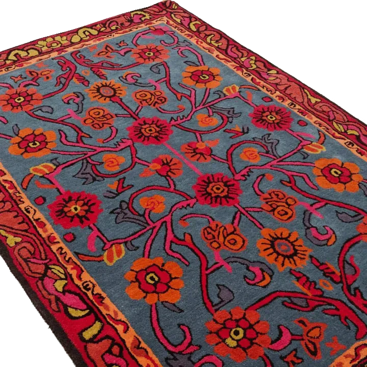 Red Bloom Harmony Rug Hand Tufted Rug