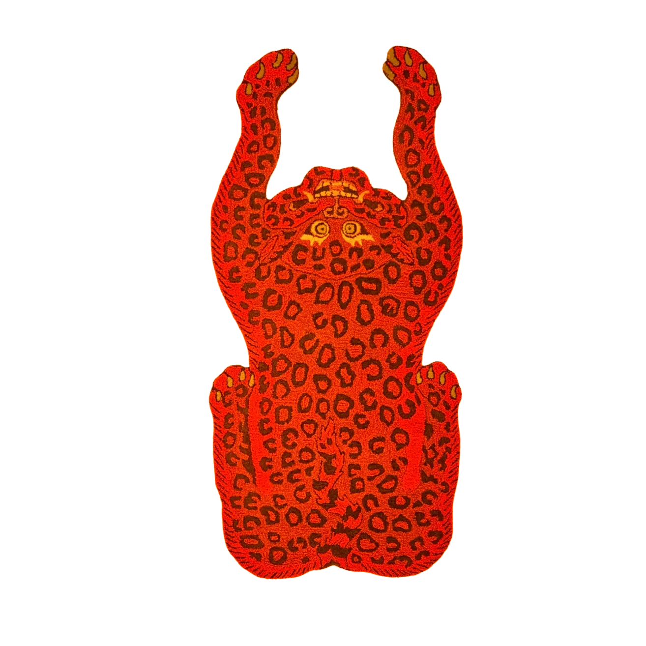 Red Leopard Yogi Accent Wool Rug