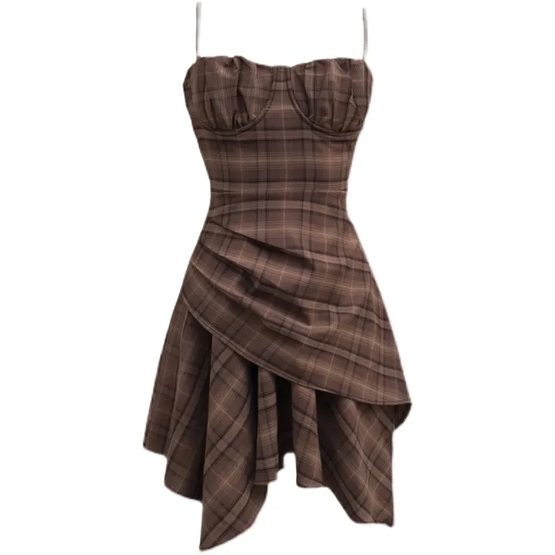Retro Girly Plaid Dress UB6236