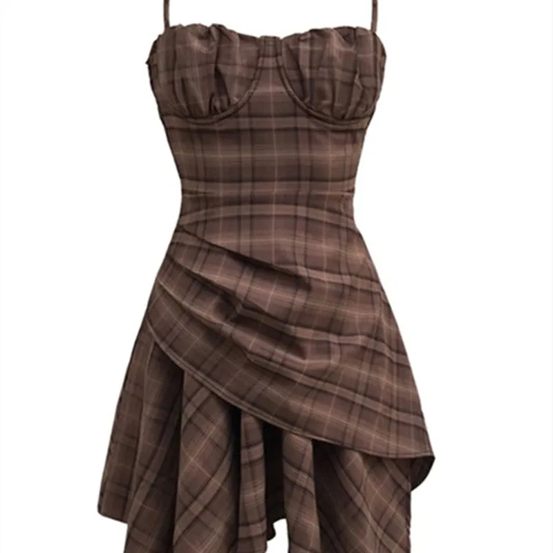 Retro Girly Plaid Dress UB6236