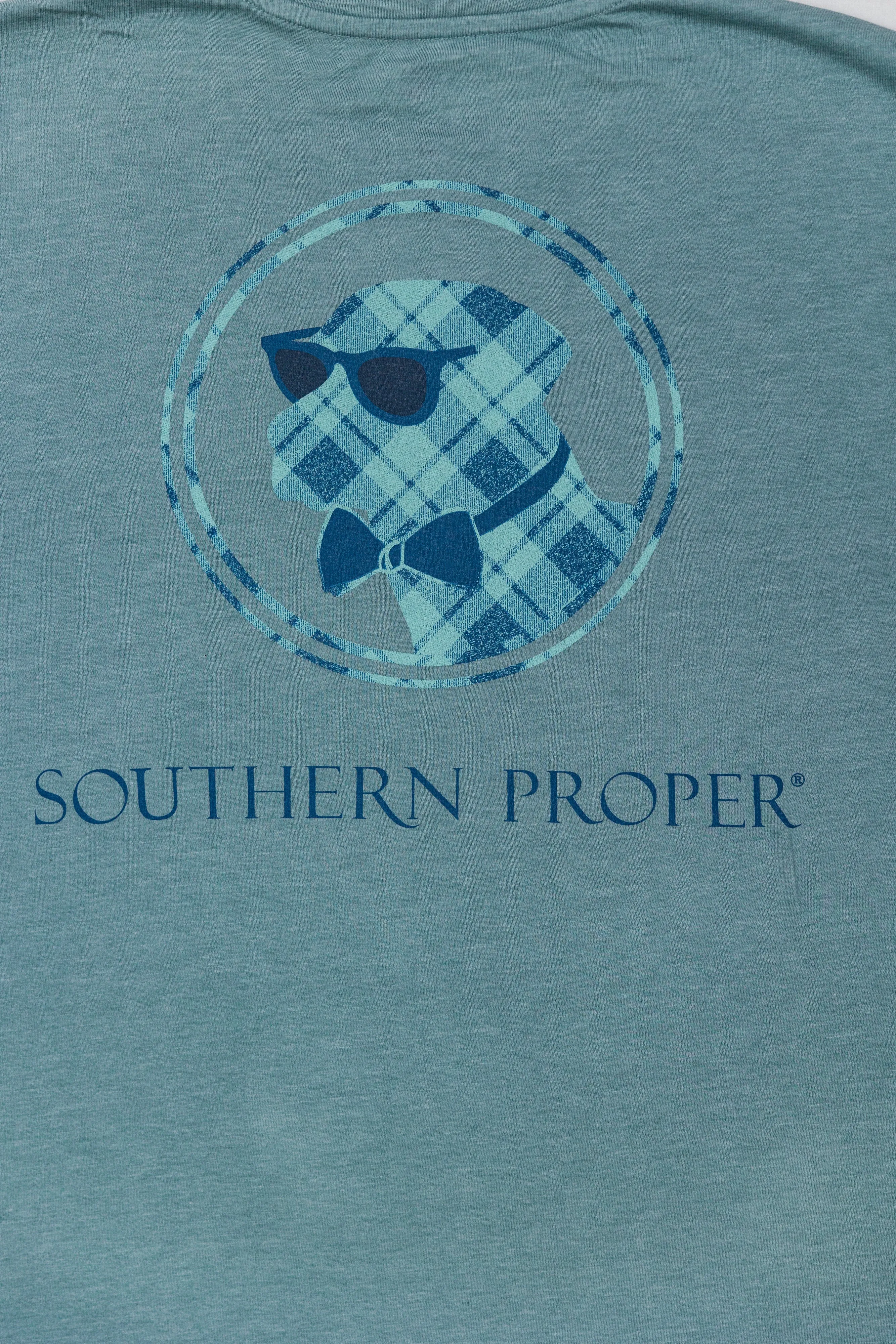Retro Plaid Dog LS Tee