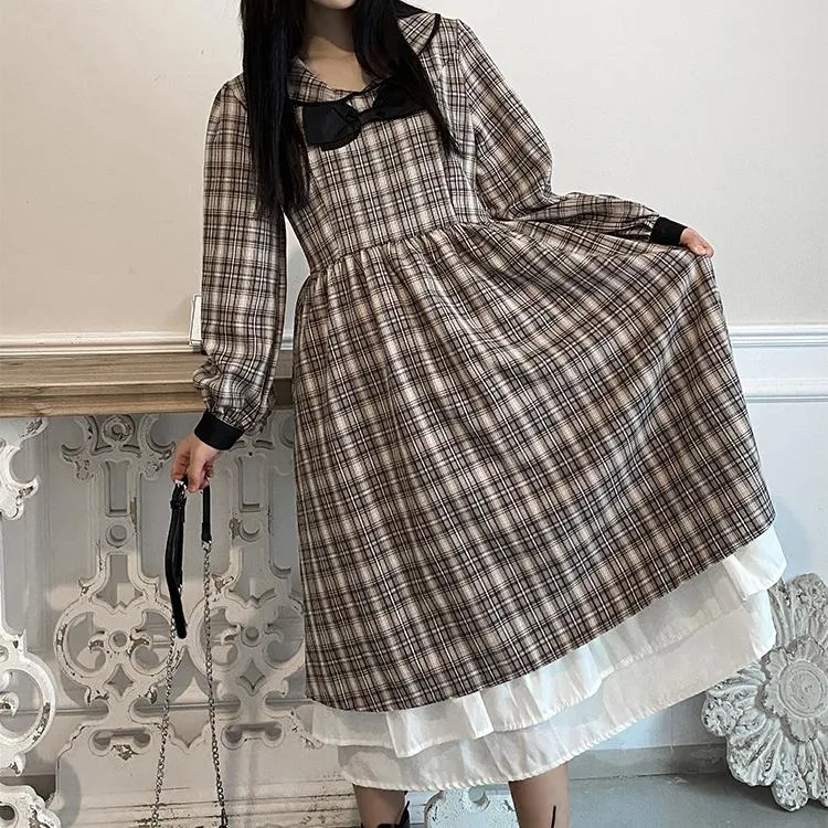 Retro Plaid Dolly Dress SD01041
