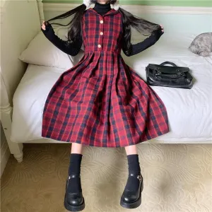 Retro Plaid Dress SD00255