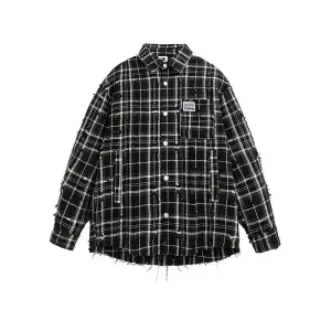 Retro Plaid Long-Sleeve Shirt