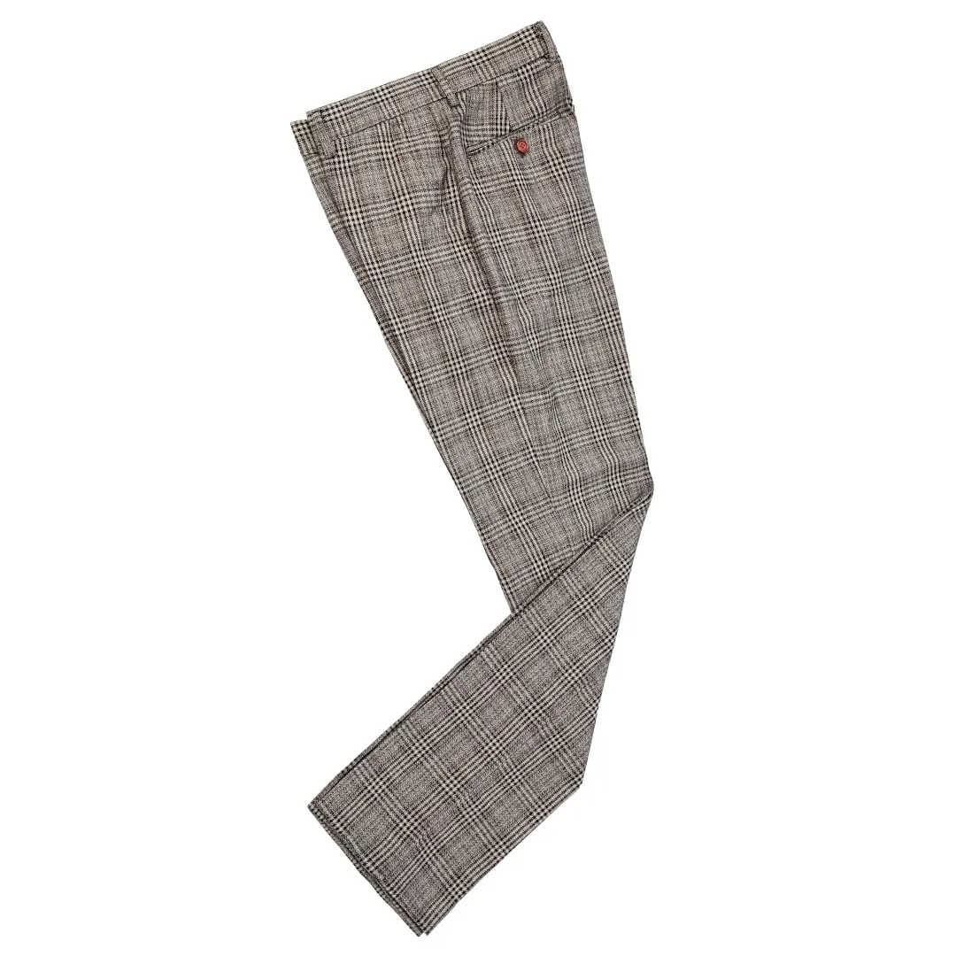 Retro Plaid Tweed 3 Piece Suit